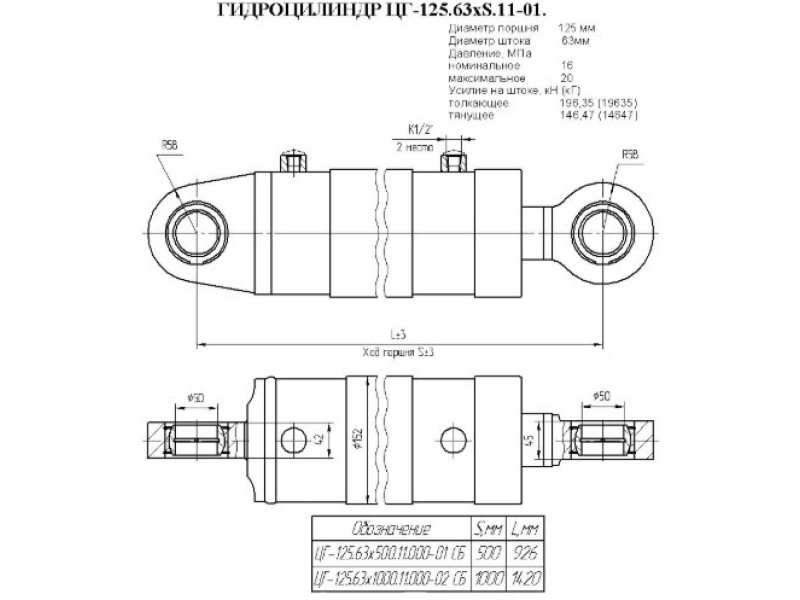 ЦГ-125.63х1000.11.000-02СБ